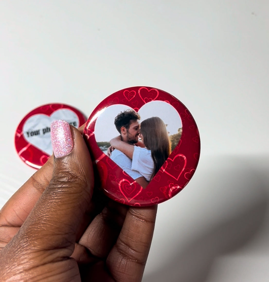 Custom Valentines magnets(round)