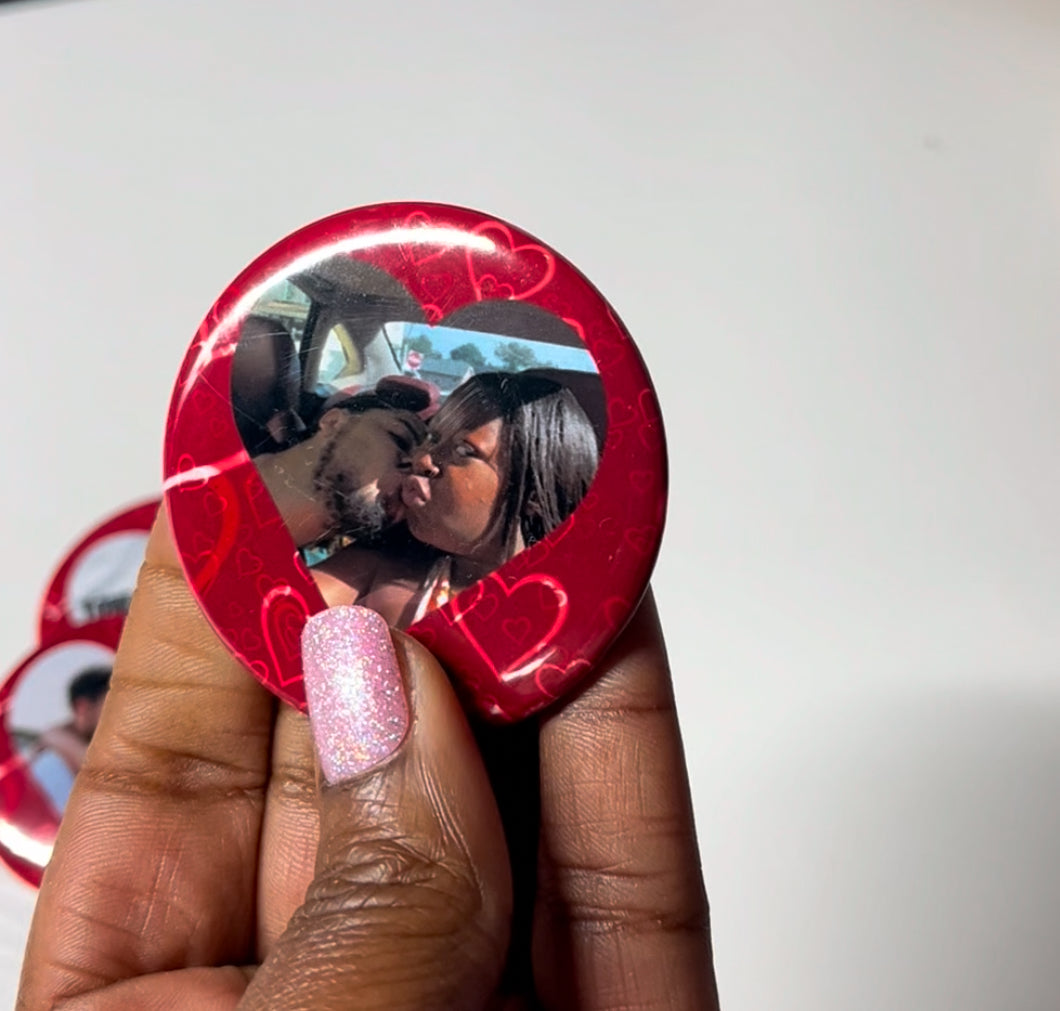 Custom Valentines magnets(round)